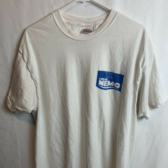 Hanes Mens White Pixar Promo T Shirt Size Large - Picture 1 of 5